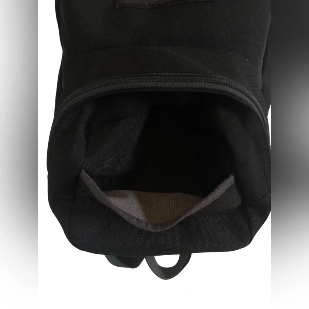 Jansport Superbreak Half Pint Mini Backpack Black with Dual Front Zip Pockets